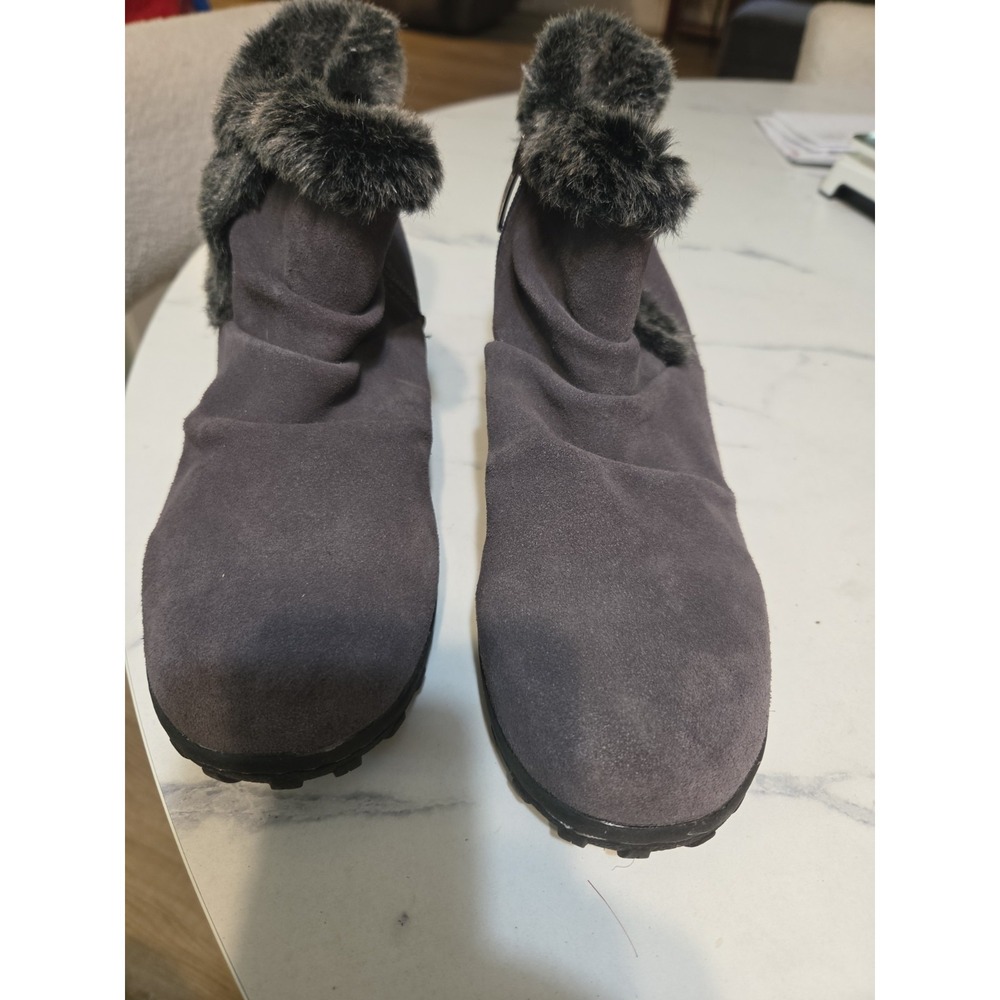 Khombu Bonnie Winter Boots Womens Size 7M Suede Faux Fur Lined Insulated Grey...